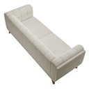 Ver imagem 6 de Sofá 03 Lugares para Sala de Estar Pés em Madeira 240cm Florian M03 Bouclê Bege Claro - Lyam Decor