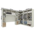 Ver imagem 4 de Guarda-roupa Casal Modulado Seletto 10 Portas 12 Gavetas Me19 Areia/jequitibá - Henn
