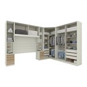 Ver imagem 3 de Guarda-roupa Casal Modulado Seletto 10 Portas 12 Gavetas Me19 Areia/jequitibá - Henn
