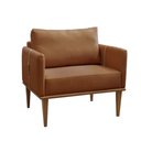 Ver imagem 5 de Poltrona Milla Luxo Madeira Maciça Castellar Móbile Corino Caramelo Corino Caramelo