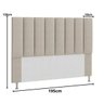 Cabeceira Estofada Cama Box King 195 Cm Carla Suede Bege - 2