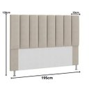 Ver imagem 2 de Cabeceira Estofada Cama Box King 195 Cm Carla Suede Bege