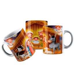 Caneca Cerâmica Milagre De Natal Bebê Jesus Arte Fofinha - 1 Caneca Cerâmica Milagre De Natal Bebê Jesus Arte Fofinha - 1