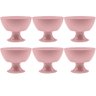 Conjunto 6 Taças Para Sobremesa Luna 300ml Jogo De Sobremesa Rosa Quartzo - 1