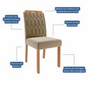 Ver imagem 4 de Conjunto Sala de Jantar Mesa Helena 210x100 Cm e 8 Cadeiras Paola Wood Cimol Madeira/offwhite/joli