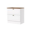 Ver imagem 2 de Balcão de Cozinha 80 cm Americana 2 Gavetas com Tampo para Cooktop 100% MDF CEC214 Branco/Nature - H