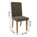 Ver imagem 4 de Conjunto Mesa Suécia 1,20cm com 4 Cadeiras Freijó/Tecido Capuccino Indekes