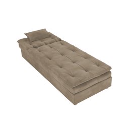 Sofá Chaise para Sala de Estar - Suede - Sv Decor:bege - 3