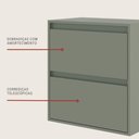 Ver imagem 4 de Gabinete para Banheiro 60cm Mdf Branco Dubai - On Móveis Cor:verde