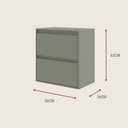 Ver imagem 5 de Gabinete para Banheiro 60cm Mdf Branco Dubai - On Móveis Cor:verde