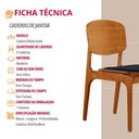 Ver imagem 5 de Conjunto com 2 Cadeiras Malta Gold Moderna Mobília Linho Preto/Cinam. Imbuia