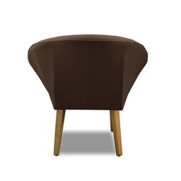 Kit 2 Poltronas Para Sala Decorativa Milena Veludo Marrom Adonai Estofados - 6