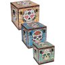 SKULL CAIXA ORGANIZADORA MDF COLOR 3PÇ BAU - 1