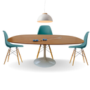 Ver imagem 1 de Mesa Saarinen Retangular Ovalada 235x122cm em Freijo Modelar Art Moveis Saarinen Organica