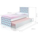 Ver imagem 3 de Cama Bicama Juvenil Adesivada Flamingos com Colchões