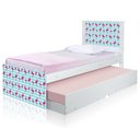 Ver imagem 4 de Cama Bicama Juvenil Adesivada Flamingos com Colchões