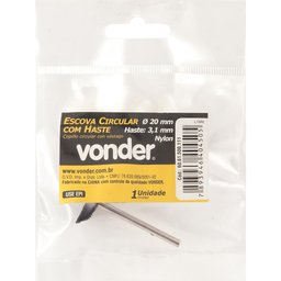 Escova circular 20mm nylon c/ haste p/ microrretífica Vonder - 3