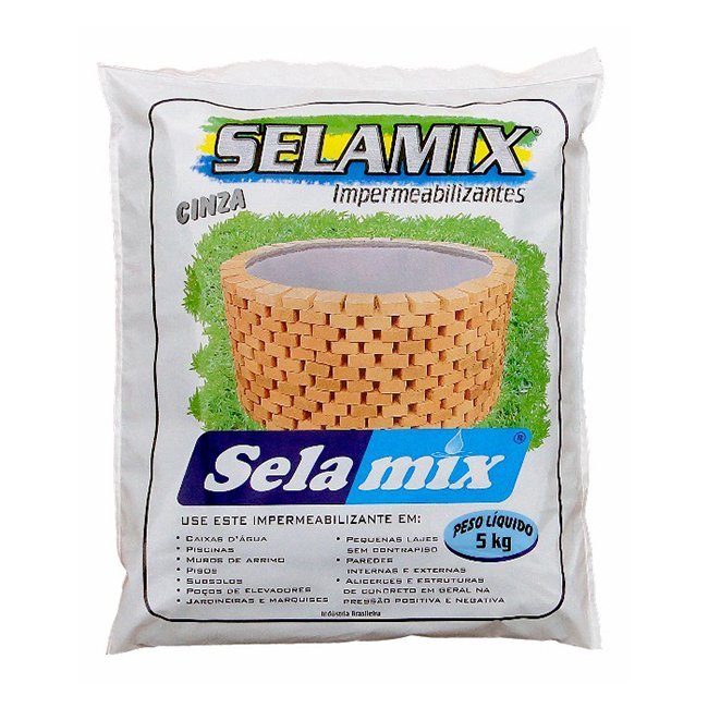 Selamix Impermeabilizante Cinza 5kg - 1