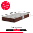 Ver imagem 3 de Colchão Solteiro D33 One Face 17x88x188cm - Marrom - e-Shop Casa