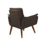 Poltrona Opala Decorativa Reforçada Recepção Suede Marrom - 3