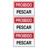 Combo 6 Placas De Sinalização Proibido Pescar 30x20 Acesso - P-15 F9e - 1