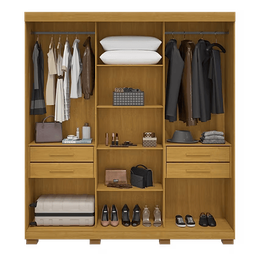 Guarda Roupa Deise 3pts - Cinamomo/off White/cinamomo La 199 - Acp - 2