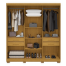 Guarda Roupa Deise 3pts - Cinamomo/off White/cinamomo La 199 - Acp - 2
