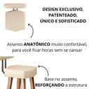 Ver imagem 5 de 2 Banquetas com Encosto para Bancada de Cozinha Estofada Resistente