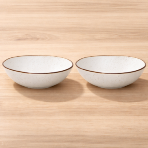 2 Saladeiras 26 Cm Ryo Maresia em Porcelana Tigela para Salada e Massas
