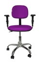 Ver imagem 2 de Cadeira Secretaria Bolt CR com Braco Regulavel - Couro Sintetico Corano - Roxo