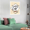 Ver imagem 2 de Quadro Decorativo Cantinho Café Bege - 70x50cm:moldura Preta