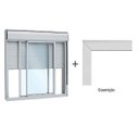 Ver imagem 3 de Kit Janela com Veneziana Integrada 3 Folhas e Guarnição Alumínio 120cm x 150cm Alumifort Sasazaki
