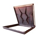 Ver imagem 3 de Tampa de Piscina para Casa de Maquina com Grelha Invisível 80x80cm Marrom