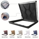 Ver imagem 2 de Tampa de Piscina para Casa de Maquina com Grelha Invisível 80x80cm Marrom