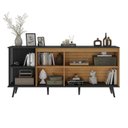 Ver imagem 4 de Buffet Aparador 180cm Toronto Marrom/Lamina Mel/Preto