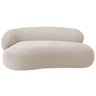 Recamier Sofá Curvo Lado Direito Canadá 150cm Luxo Sala de Estar Linho Bege - Incasa Decor - 1
