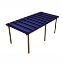 Ver imagem 1 de Kit Policarbonato Azul 6mm 6,00m X 1,50m - Perfis Naturais