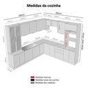Ver imagem 5 de Armário de Cozinha Completa 549cm Rustic/branco Stella Madesa 01 Rustic/branco
