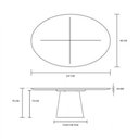 Ver imagem 3 de Mesa de Jantar Cone Oval 160x90cm Laqueada Preto