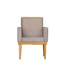 Ver imagem 2 de Kit 4 Poltronas Bela Base de Madeira Maciça - Suede Bege