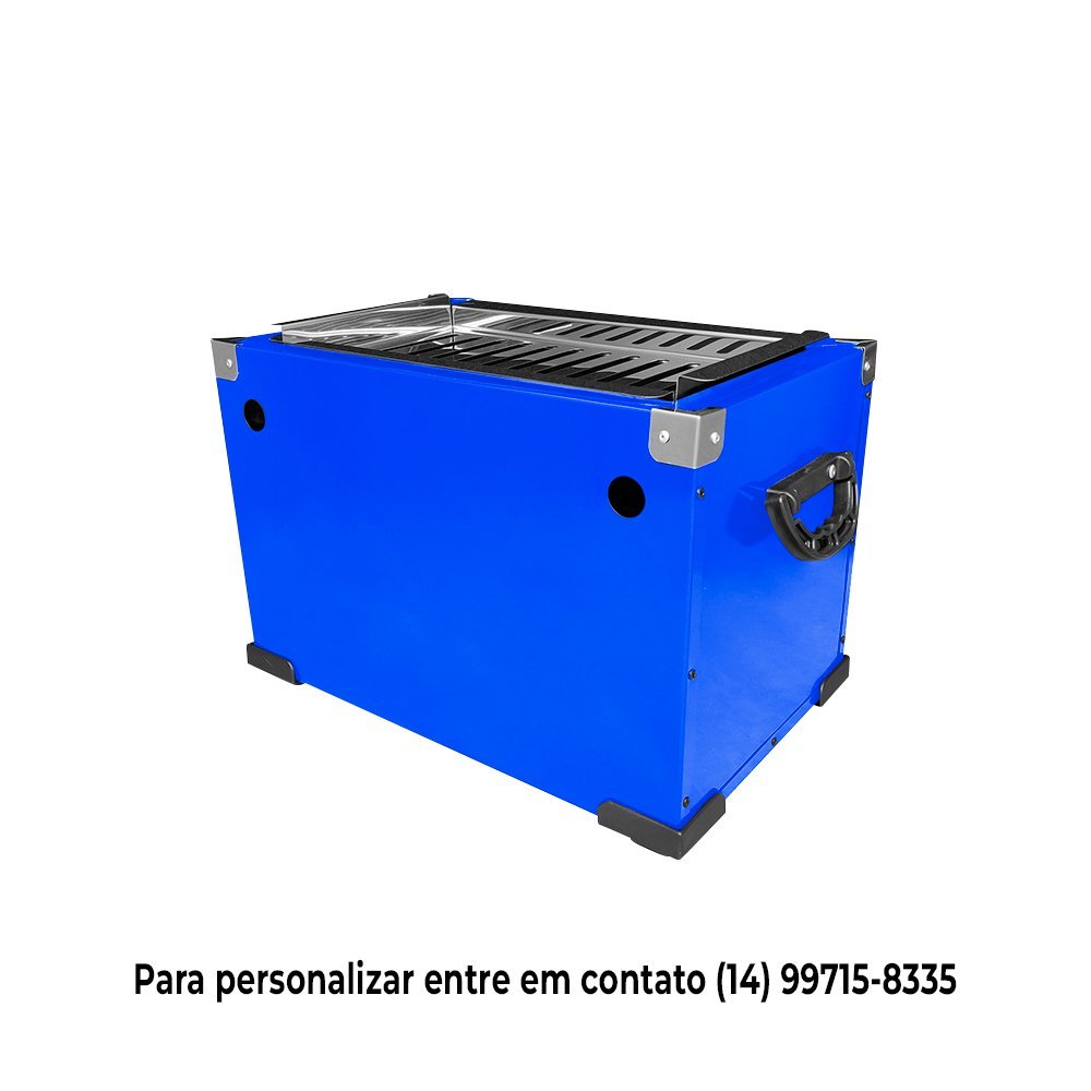 Churrasqueira Portátil Personalizada Pequena Acabamento em Inox Via Cruz Azul - 2