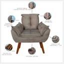 Ver imagem 3 de Poltrona Opala 1 Lugar Capuccino Pé Palito Reforçado