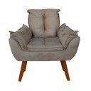 Ver imagem 1 de Poltrona Opala 1 Lugar Capuccino Pé Palito Reforçado