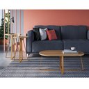 Ver imagem 1 de Conjunto 02 Mesas Laterais e 01 Mesa de Centro com Pés Metálicos 27959 Artesano - Hanover/dourado
