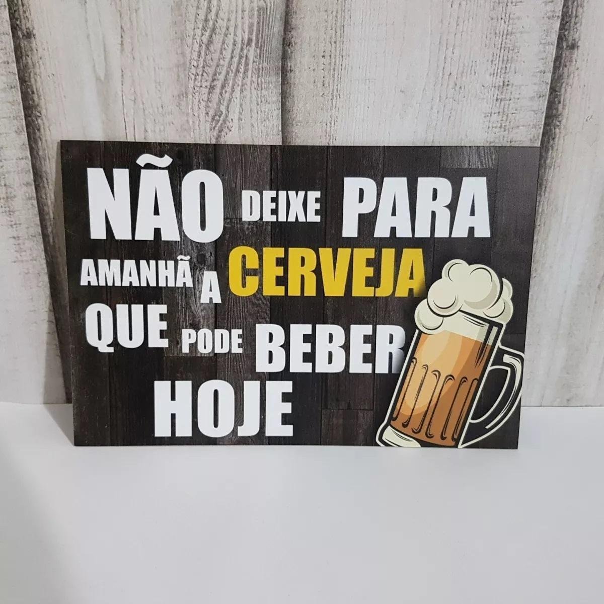 Kit 6 Placas Decorativas Frases Engraçadas de Boteco - Bar - 6