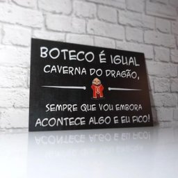 Kit 6 Placas Decorativas Frases Engraçadas de Boteco - Bar - 3