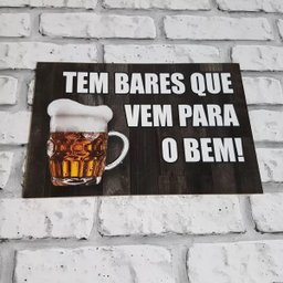 Kit 6 Placas Decorativas Frases Engraçadas de Boteco - Bar - 4