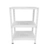 Estante de Aço Mini com 3 Prateleiras 45x27cm 45kg Coluna Bipartida Para Escritório Branca - 4