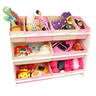Organizador de Brinquedo Infantil Especial Rosa e Bege - 1