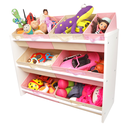 Ver imagem 3 de Organizador de Brinquedo Infantil Especial Rosa e Bege
